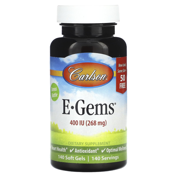 Вітамін Е Carlson (Vitamin E) 400 МО 140 капсули