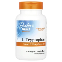 Триптофан Doctor's Best (L-Tryptophan) 500 мг 90 капсул