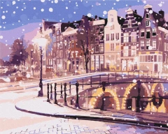 Картина за номерами Казка зимового Амстердама 48x60 Brushme