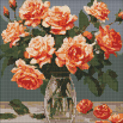 Алмазна мозаїка/вишивка Витончений букет 30x30 Ideyka