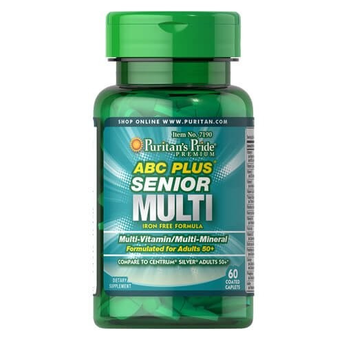 Мультивитамины с минералами для старших взрослых Puritan's Pride (ABC Plus Senior Multivitamin Multi-Mineral Formula) 60 таблеток