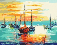 Картина за номерами Сонячний причал  Brushme 48x60