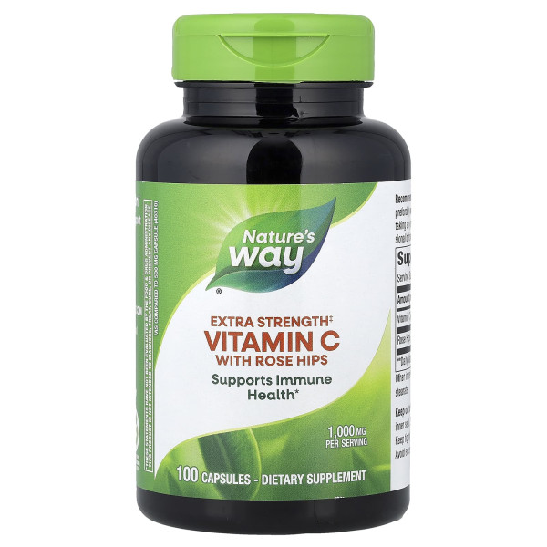 Вітамін C з екстрасильним шипшиною Nature's Way (Vitamin C with rose hips) 1000 мг 100 капсул