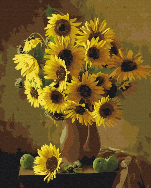 Картина за номерами Жовтогарячі соняхи  Brushme 48x60