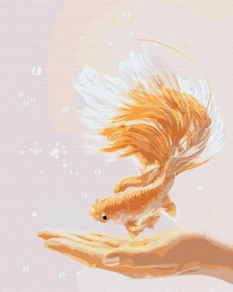 Картина за номерами Бажання для рибки  Brushme 40x50