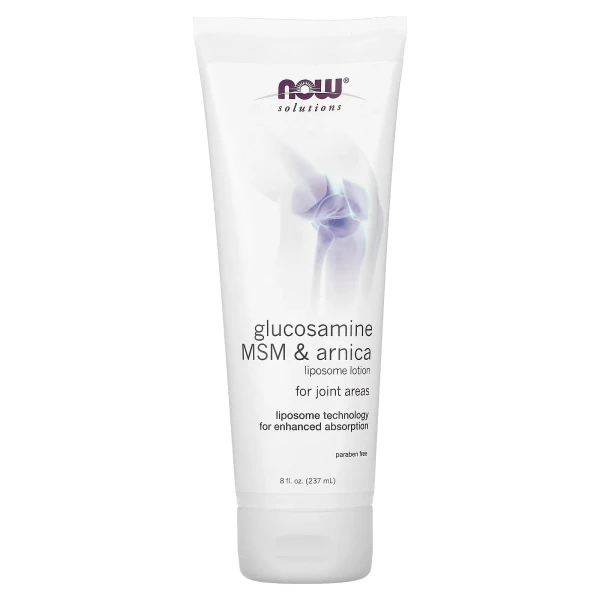 Ліпосомний лосьйон з глюкозаміном, МСМ та арнікою Now Foods (Glucosamine, MSM and Arnica Liposome Lotion) 237 мл