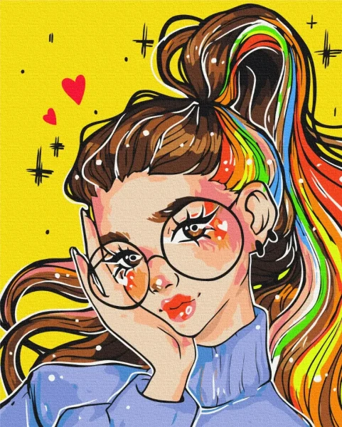 Картина за номерами Яскравий образ @nila_art_art  Brushme 48x60