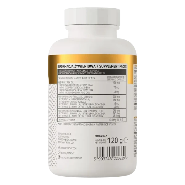 Омега 3-6-9 Ostrovit Omega 3-6-9 90 капсул