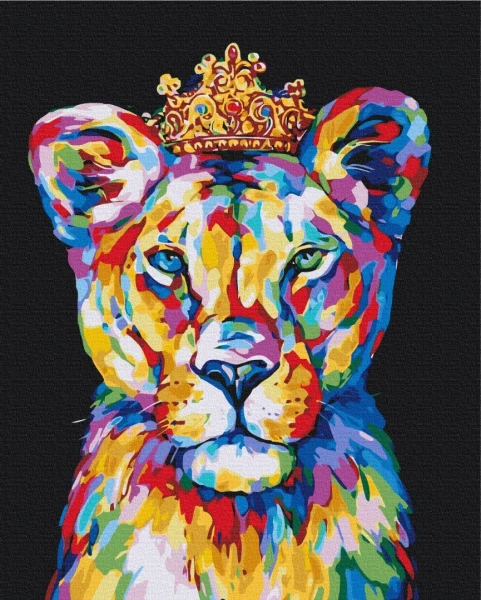 Картина за номерами Лев 40x50 Brushme