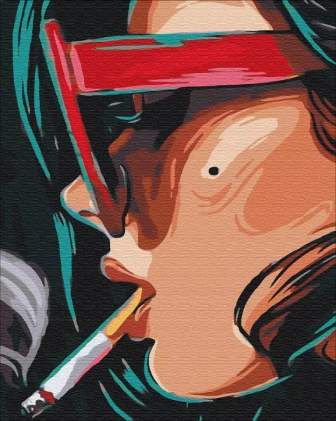 Картина за номерами Димний погляд 48x60 Brushme