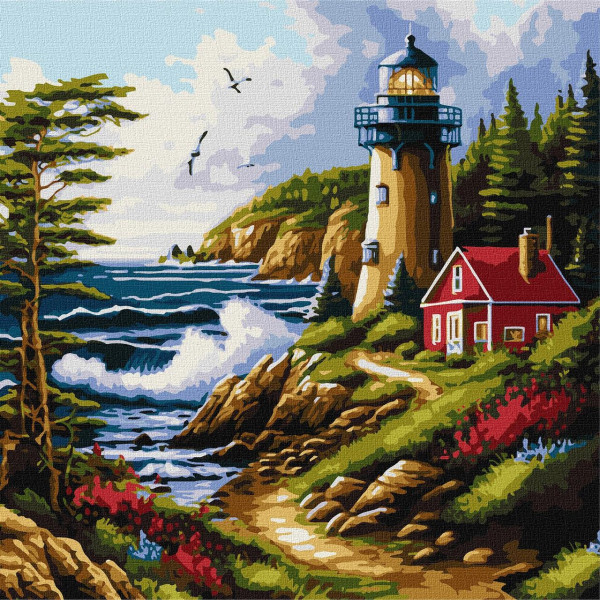 Картина за номерами Пейзаж Морський бриз 40x40 см Ideyka