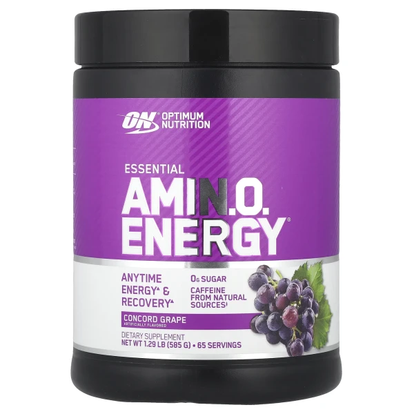 Optimum Nutrition, Essential Amin.O. Energy®, виноград Concord, 585 г (1,29 фунта)