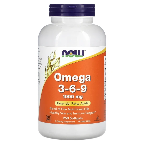 Омега-3-6-9 NOW Foods 1000 мг (Omega 3-6-9) 250 капсул