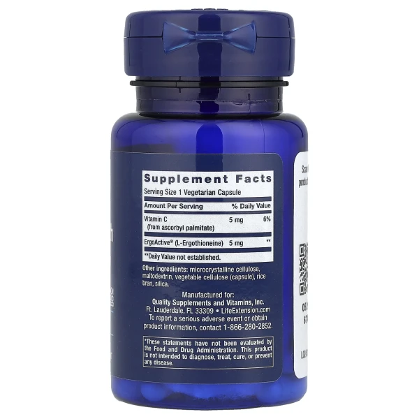 L-ерготіонеїн Life Extension (Essential Youth L-Ergothioneine) 5 мг 30 капсул