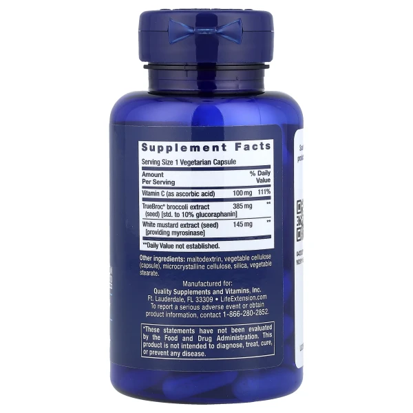 Брокколі з мірозиназою Life Extension (Optimized Broccoli with Myrosinase) 30 капсул