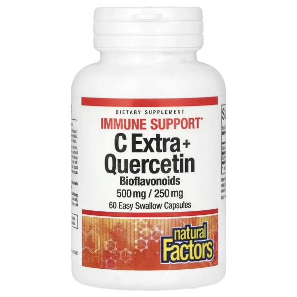 Вітамін C з кверцетином Natural Factors (C Extra+Quercetin) 500 мг/250 мг 60 капсул