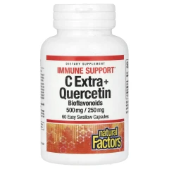 Вітамін C з кверцетином Natural Factors (C Extra+Quercetin) 500 мг/250 мг 60 капсул