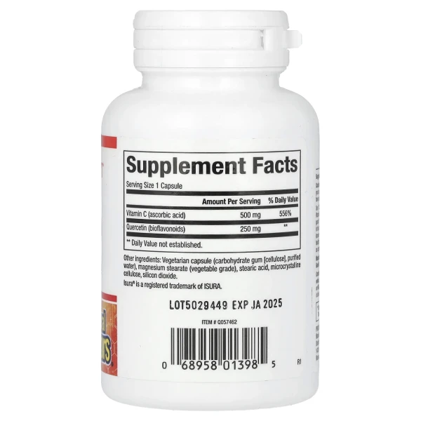 Вітамін C з кверцетином Natural Factors (C Extra+Quercetin) 500 мг/250 мг 60 капсул