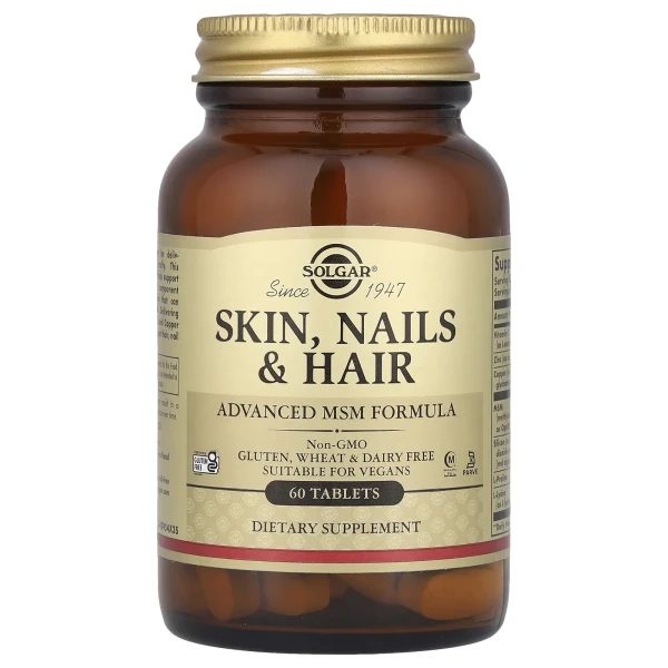Витамины для волос, кожи и ногтей Solgar (Skin, Nails, Hair) 60 таблеток
