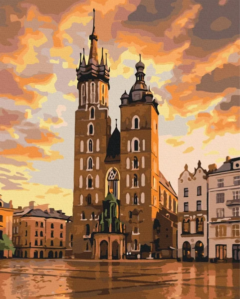 Картина по номерам Сказочное небо Кракова Brushme 40x50