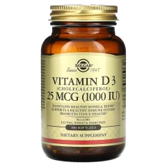 Натуральний вітамін D3 Solgar (Vitamin D3) 1000 МО 100 капсул