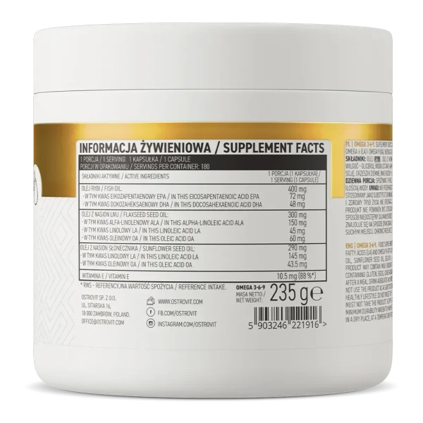 Омега 3-6-9 Ostrovit Omega 3-6-9 180 капсул