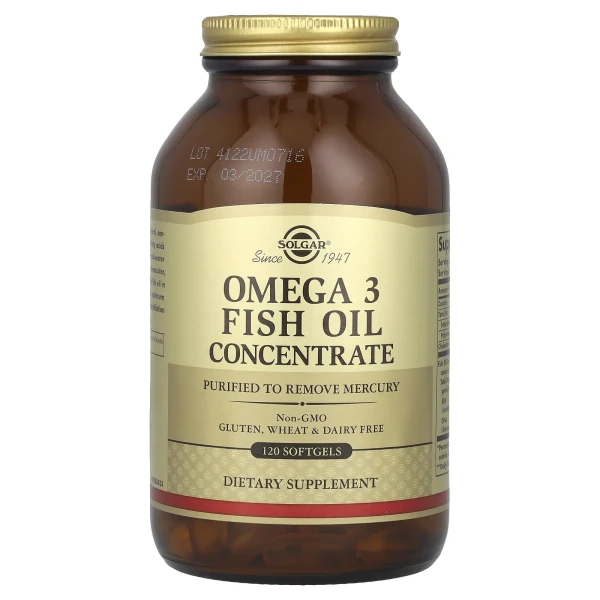 Риб'ячий жир концентрат Solgar (Omega-3 fish oil) 2000 мг 120 капсул