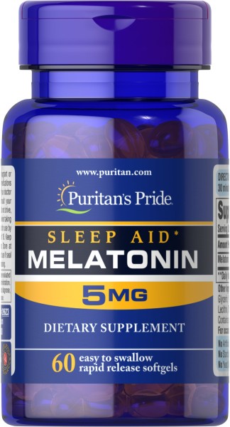Мелатонин Puritan's Pride (Melatonin) 5 мг 60 капсул