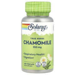 Solaray, True Herbs, ромашка, 350 мг, 100 капсул VegCap
