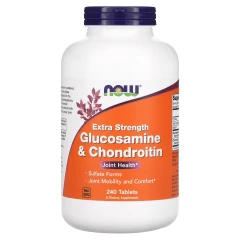 Глюкозамін і хондроїтин посиленої дії NOW Foods (Glucosamine &amp; Chondroitin) 240 таблеток