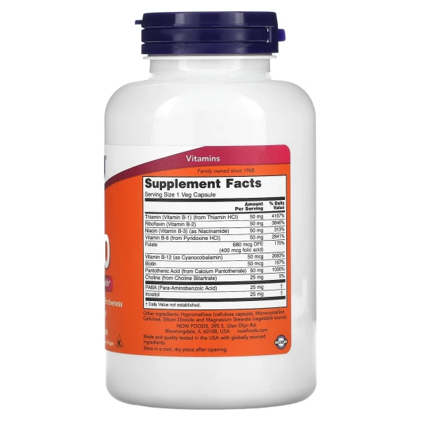 Комплекс витаминов B-50 NOW Foods (B-50) 250 вегетарианских капсул