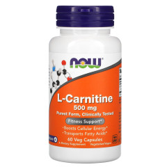 L-карнітин Now Foods (L-Carnitine) 500 мг 60 капсул