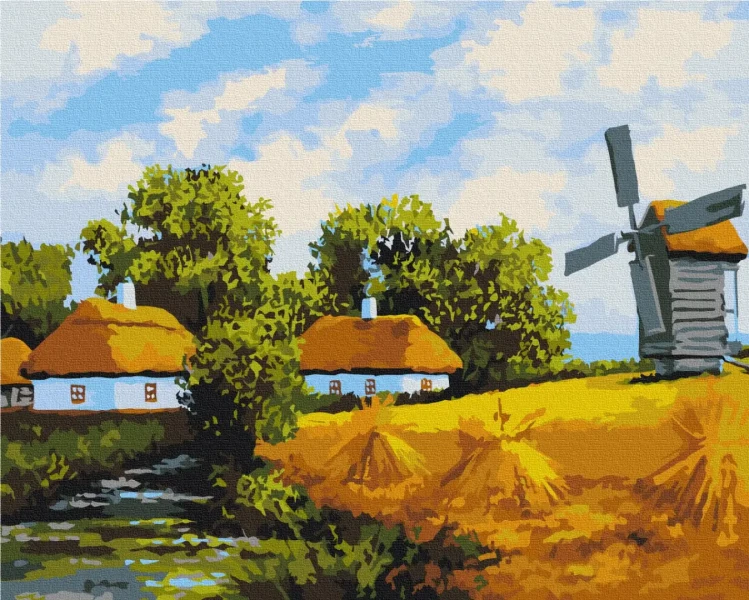 Преміум картина за номерами Житній день Brushme 40x50