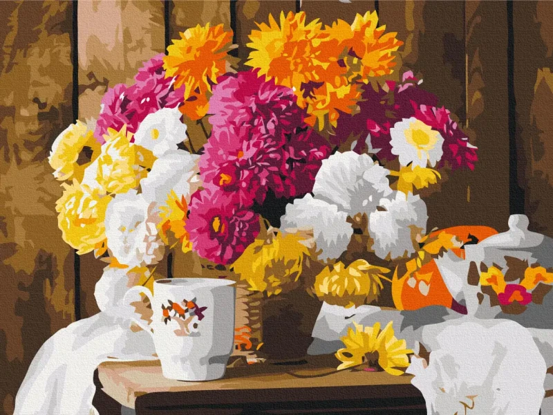 Картина за номерами Осіннє чаювання  Brushme 30x40