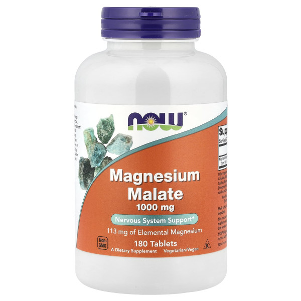 Магній малат Now Foods (Magnesium Malate) 1000 мг 180 таблеток
