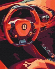 Преміум картина за номерами За кермом Ferrari Brushme 40x50