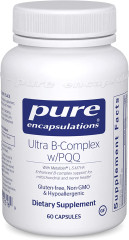 B-комплекс плюс Pure Encapsulations (Ultra B-Complex with PQQ) для підтримки здоров'я нервів, клітин, метилювання та мітохондрій 60 капсул