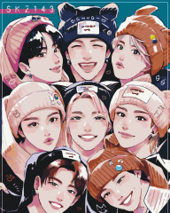 Картина за номерами K-pop Stray Kids (стрей кідс) 40x50 см Origami