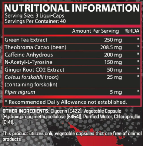 Жироспалювач Ліпо-6 Блек Nutrex (Lipo-6 Black) 120 капсул