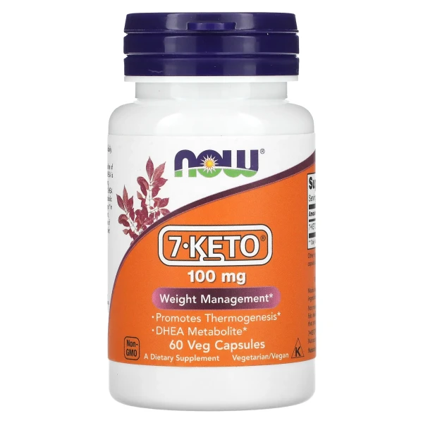 7-KETO метаболіт NOW Foods (7-KETO) 100 мг 60 рослинних капсул