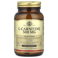 L-карнітин Solgar (L-Carnitine) 500 мг 60 таблеток