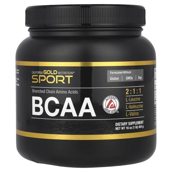 Аминокислоты с разветвленной цепью California Gold Nutrition (BCAA) 454 г