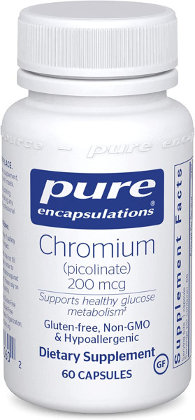 Хром пиколинат Pure Encapsulations (Chromium (picolinate)) 200 мкг 60 капсул