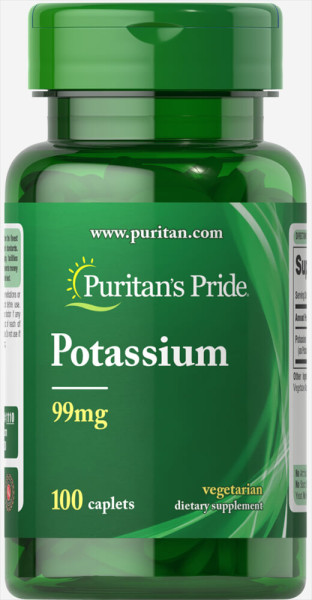 Калій Puritan's Pride (Potassium) 99 мг 100 капсул