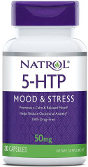 5-гідрокситриптофан, 5-HTP, Natrol, 50 мг, 30 капсул