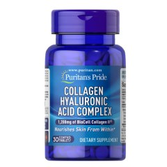 Комплекс коллагена и гиалуроновой кислоты Puritan's Pride (Collagen Hyaluronic Acid Complex) 30 таблеток