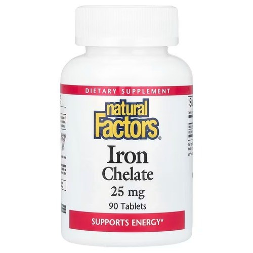 Железо хелат 25 мг Natural Factors (Iron Chelate) 90 таблеток