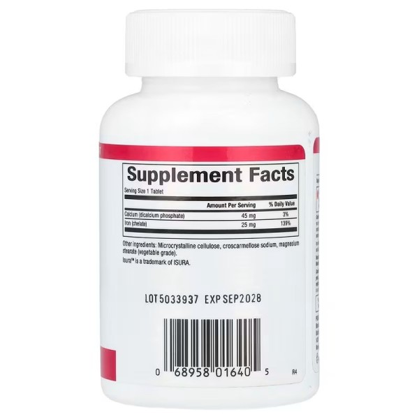 Железо хелат 25 мг Natural Factors (Iron Chelate) 90 таблеток