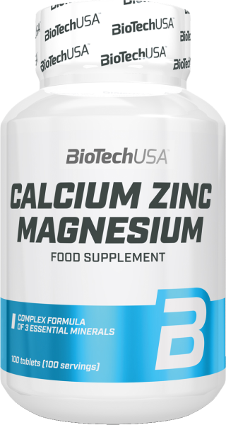 Кальцій, цинк і магній BioTech USA (Calcium Zinc Magnesium) 100 таблеток