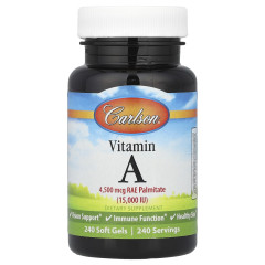 Вітамін А Carlson (Vitamin A) 15000 МО 240 капсул